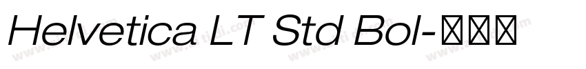 Helvetica LT Std Bol字体转换